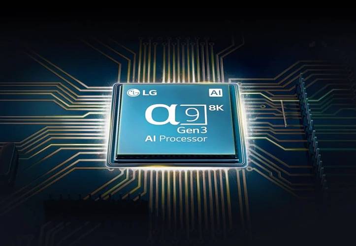Resolução 8K só é possível graças ao processador exclusivo dos produtos da LG.