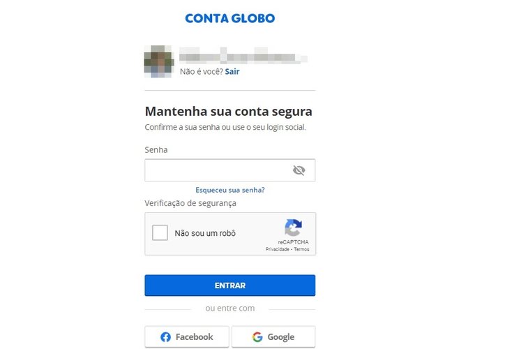 Refaça o login.