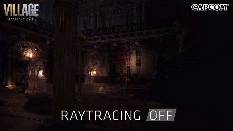 Resident Evil Village com ray tracing desligado