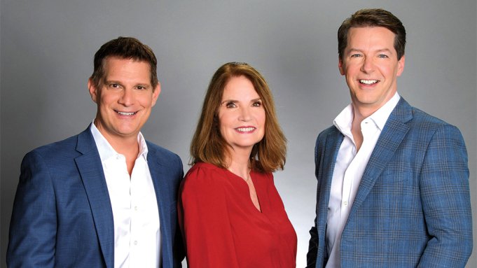 Os produtores do SAG Awards Todd Milliner, Kathy Connell e Sean Hayes