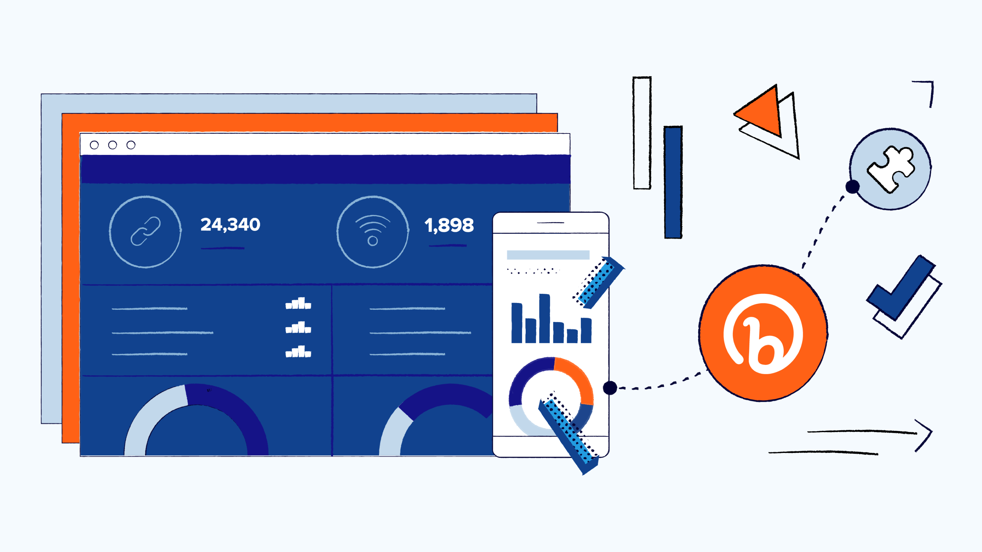 A conta do Bitly dá acesso a um painel de estatística.