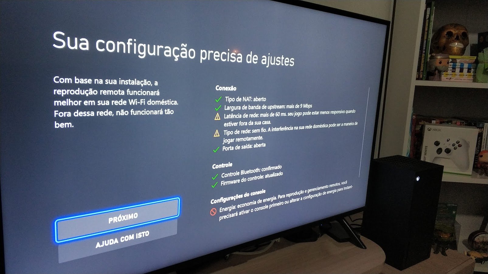 A configuração do Xbox para streaming só precisa ser feita uma vez.