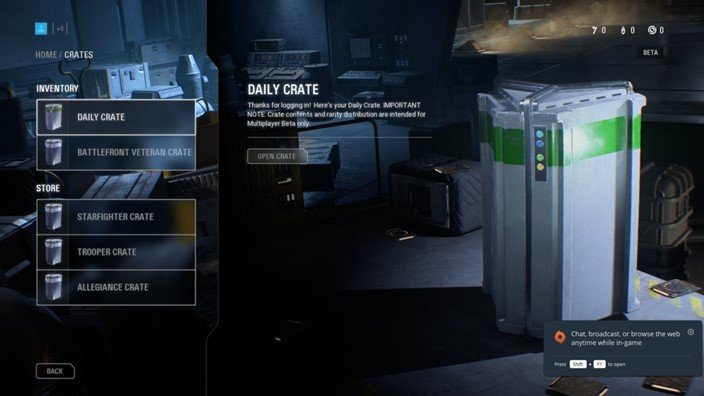 Sistema de caixas de loot em Star Wars: Battlefront II