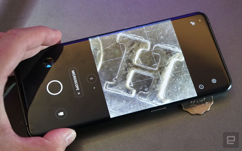 Teste da câmera "microscópio" do Find X3 Pro, realizado pelo Engadget. (Fonte: Engadget / Reprodução)