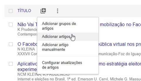 Adicionando trabalhos manualmente.