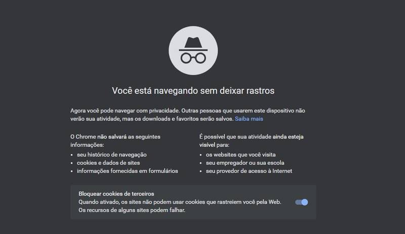 Google Chrome anônimo