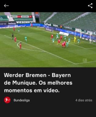 A exibição dos melhores momentos.