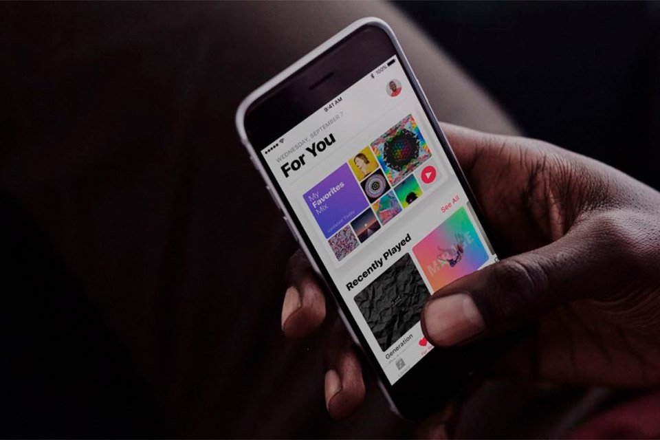 Apple Music, o serviço de streaming de música da Apple.