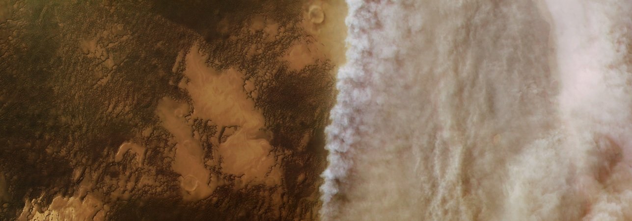 Tempestade de poeira em Marte