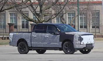 F-150: 1º elétrico da Ford aparece 'camuflado' em novas imagens