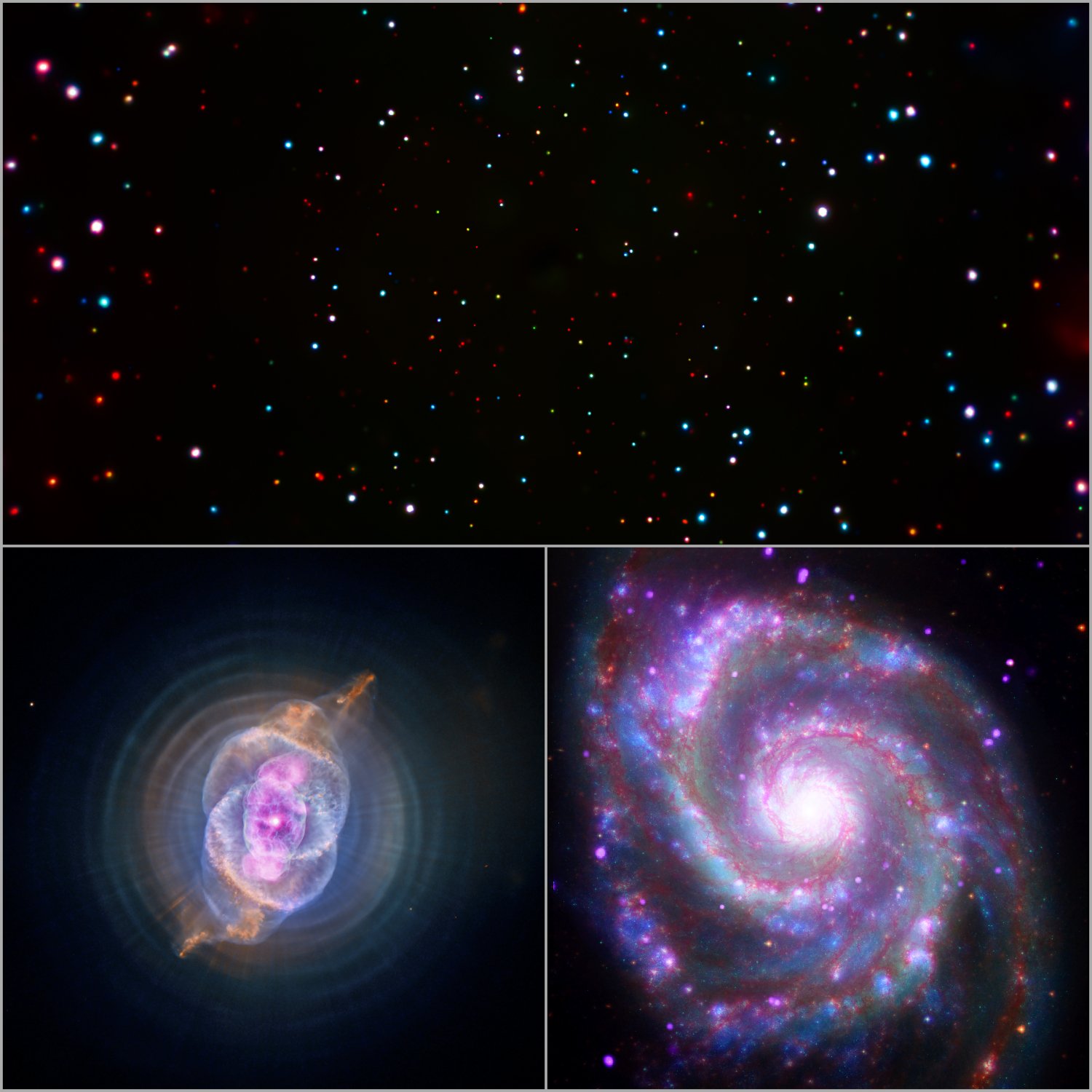 Projeto da NASA converteu o som da Nebulosa Olho de Gato e da Galáxia Redemoinho.