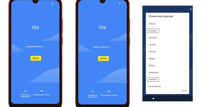 Usuários do Android 11 podem escolher as duas línguas como idioma do aparelho.