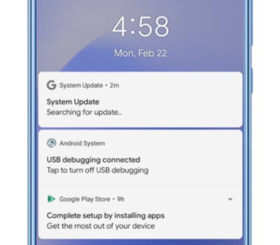 O malware disfarçado como app de atualização de sistema envia até notificações para a vítima.