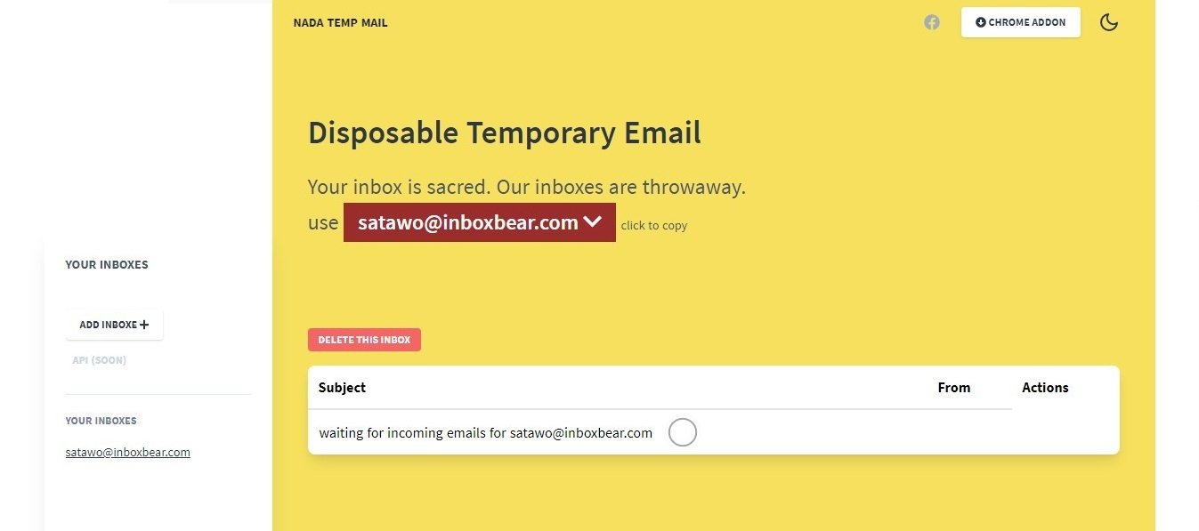 TempMailit — Endereço de e-mail descartável temporário