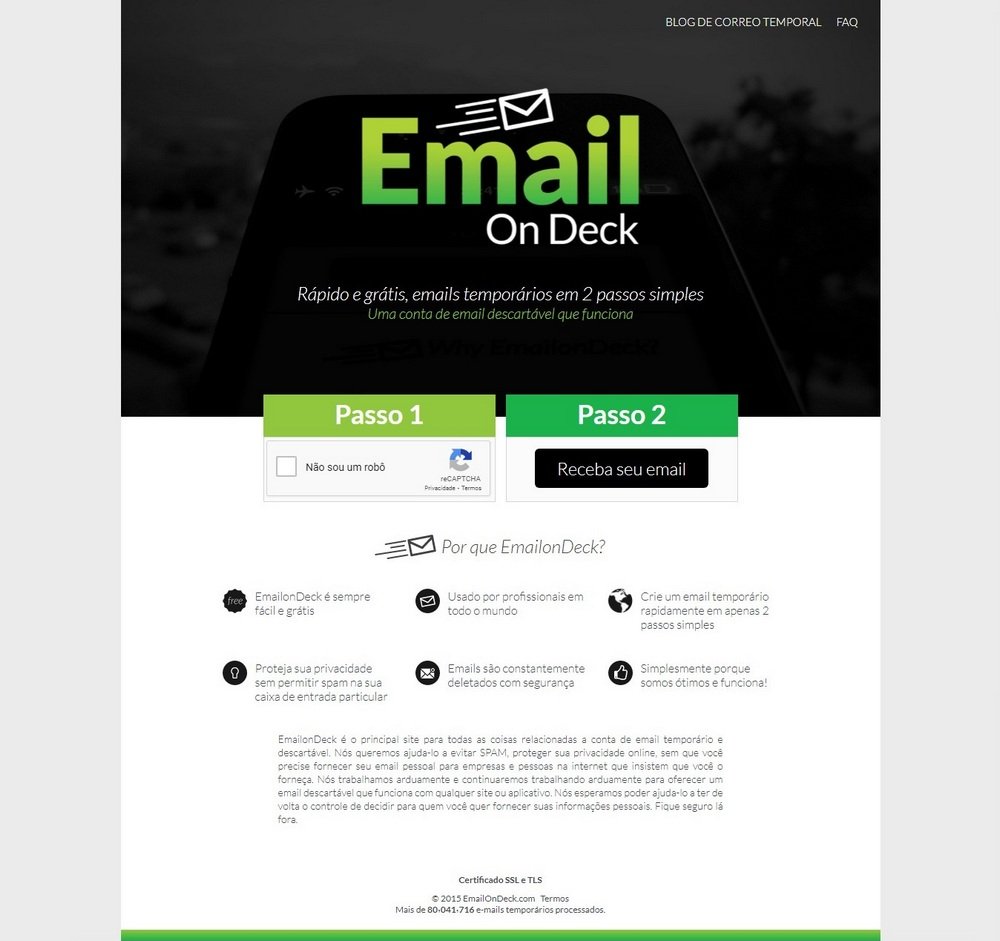 Crie um endereço de email temporário com o MailDrop
