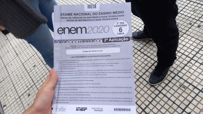 Edição 2020 do ENEM teve mais de 5,8 milhões de inscritos.