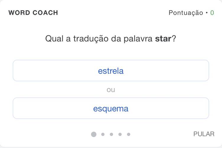 No Quiz é preciso escolher uma das duas opções que aparecem