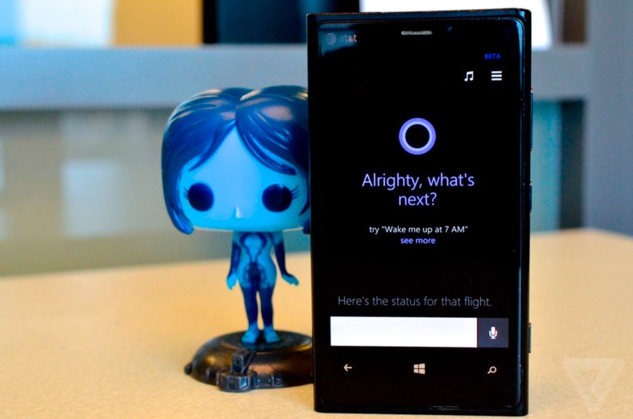 Cortana rodando no Windows Phone.