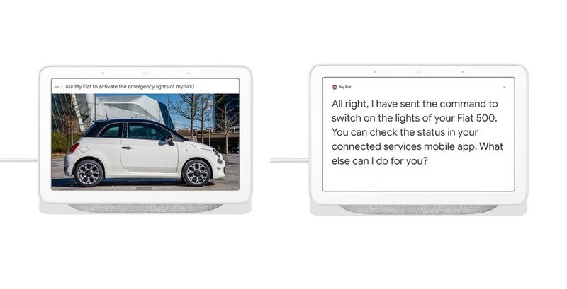 Além de conexão com o Mopar Connect, o Google Assistente terá comandos de voz exclusivos no Fiat 500.