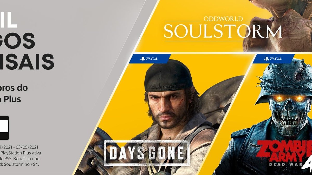 Jogos para membros PlayStation Plus de abril: Days Gone, Oddworld