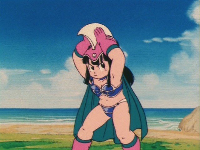 A personagem Lan-Fan lutando apenas de lingerie