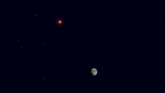 Conjunção entre a Lua e Marte em novembro passado.