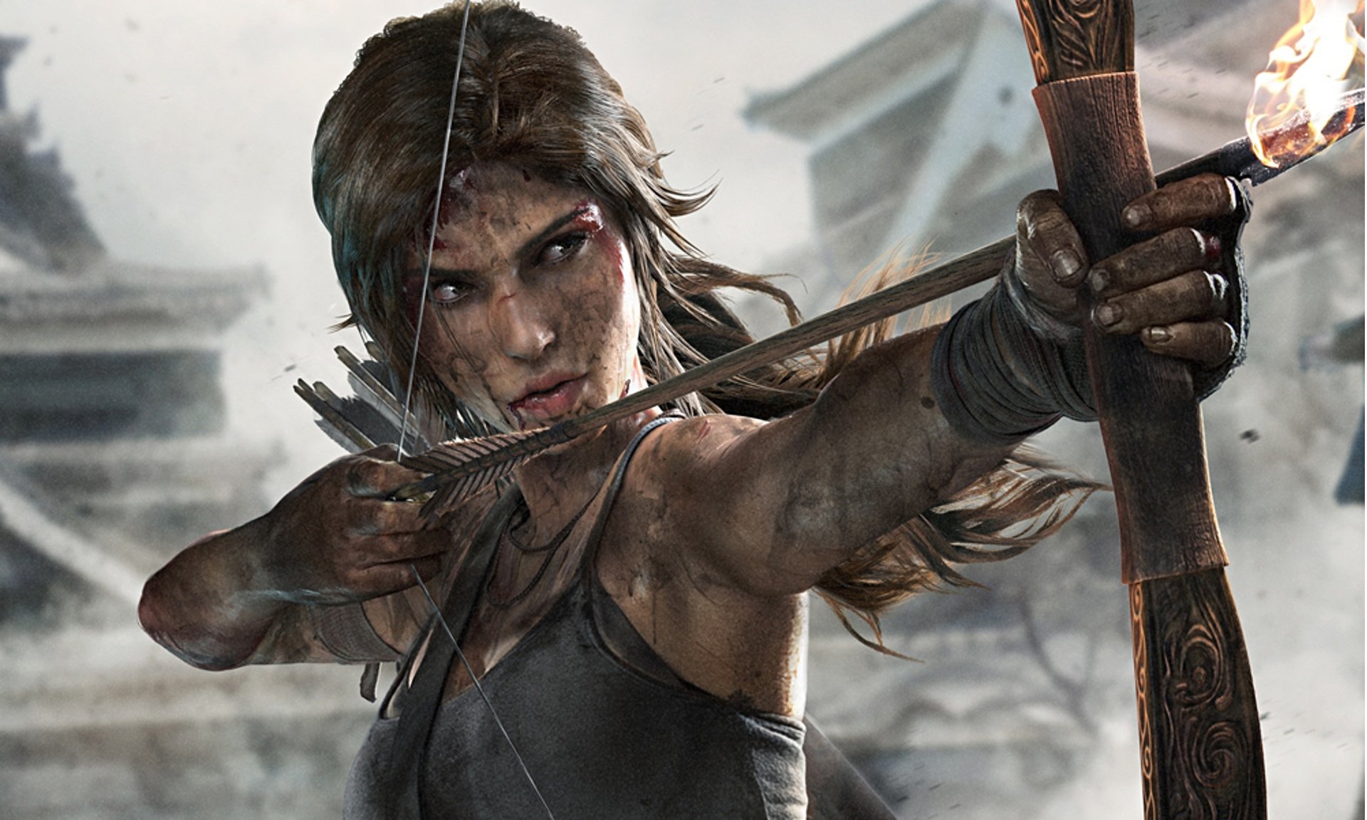 A Lara Croft do reboot de 2013 é mais humana tanto nas suas motivações como na aparência