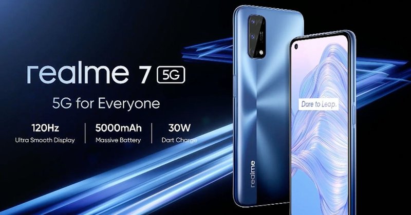 realme 7 5G tem suporte às 12 principais bandas de 5G do mundo.