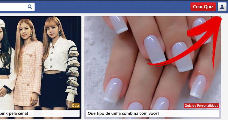 Clique no ícone no canto superior direito para fazer login.