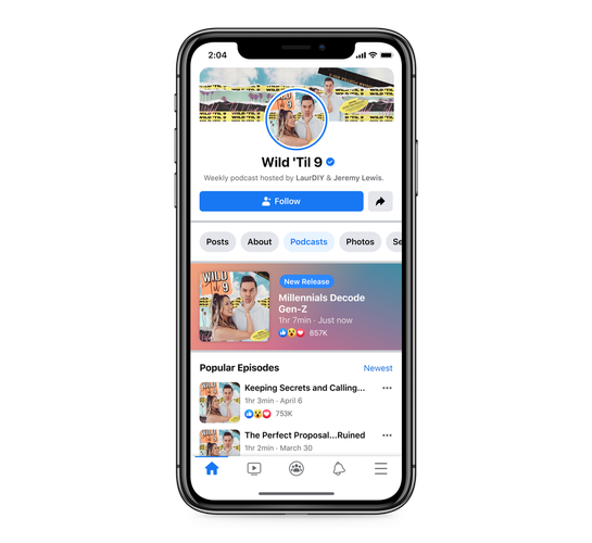 Podcasts serão executados, também, em segundo plano.