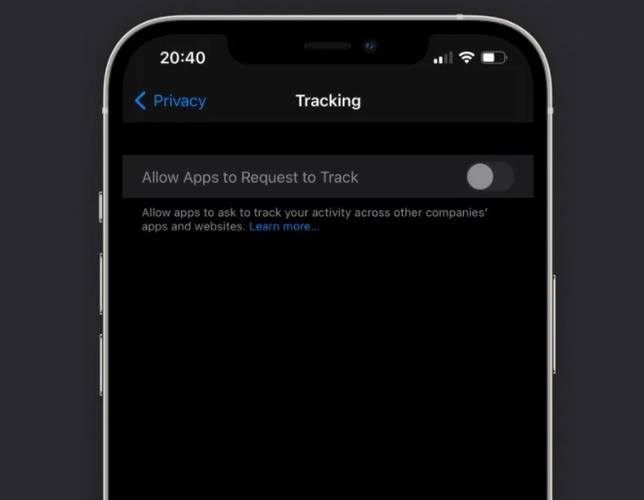 A opção que libera a escolha do usuário fica "travada" e impede que qualquer app colete informações do usuário.