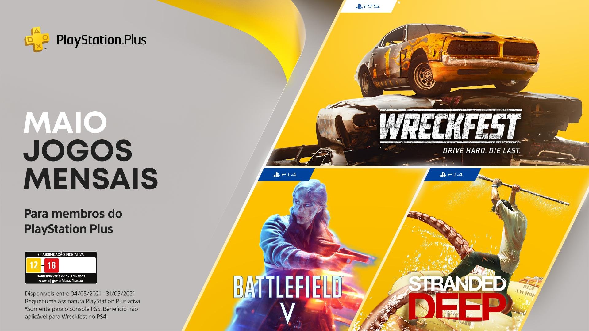 Jogos mensais do PlayStation Plus para maio: GRID Legends