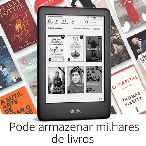 Com 8 GB de memória, você poderá armazenar vários livros