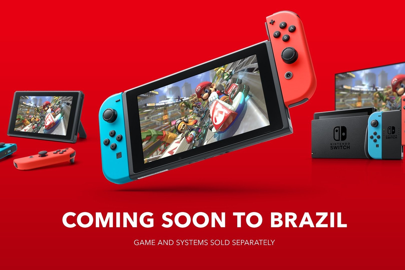 O Nintendo Switch foi lançado oficialmente no Brasil em 2020.