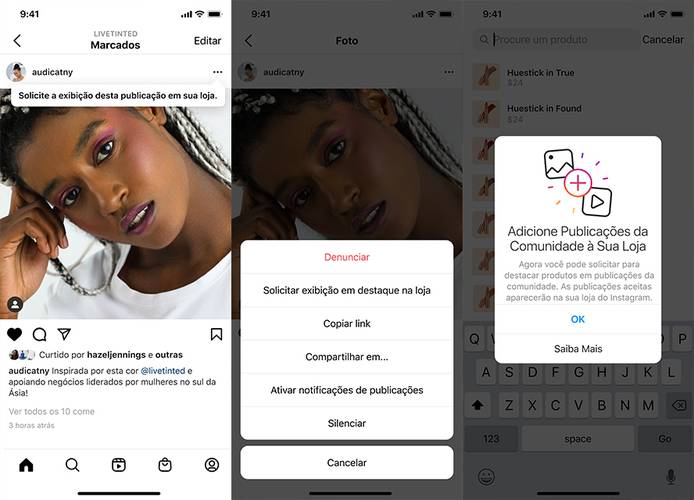 Recurso "Conteúdo da Comunidade" em funcionamento no Instagram. (Fonte: Instagram / Divulgação)