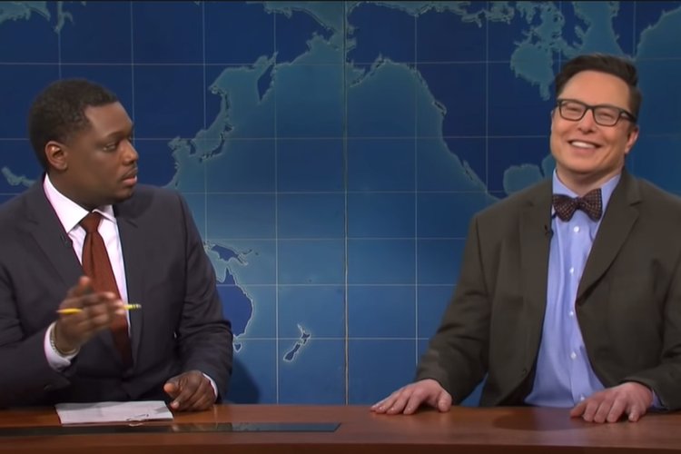 Elon Musk no Saturday Night Live. (Fonte: SNL, YouTube / Reprodução)