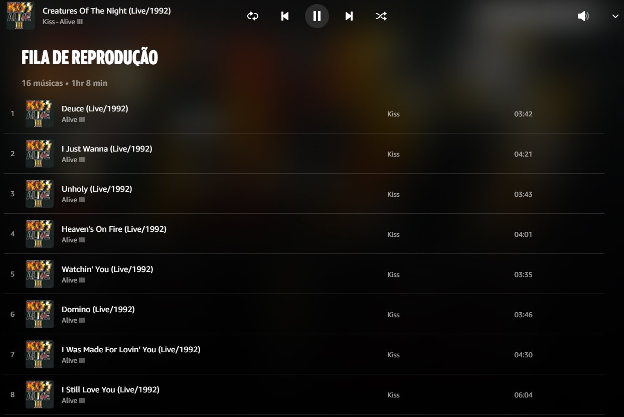 Amazon Music também permite criar e compartilhar sua playlist