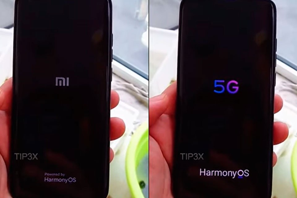 Vídeo mostra suposto celular da Xiaomi com HarmonyOS.