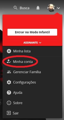 Acesse o Menu Principal e clique na opção Minha Conta