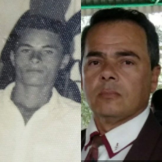 Foto antiga de Gerado, à esquerda, e do filho, à direita.