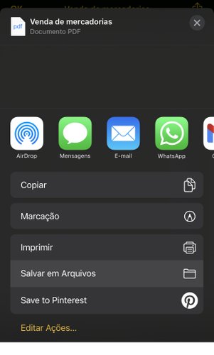 Você também pode enviar o documento escaneado para um aplicativo