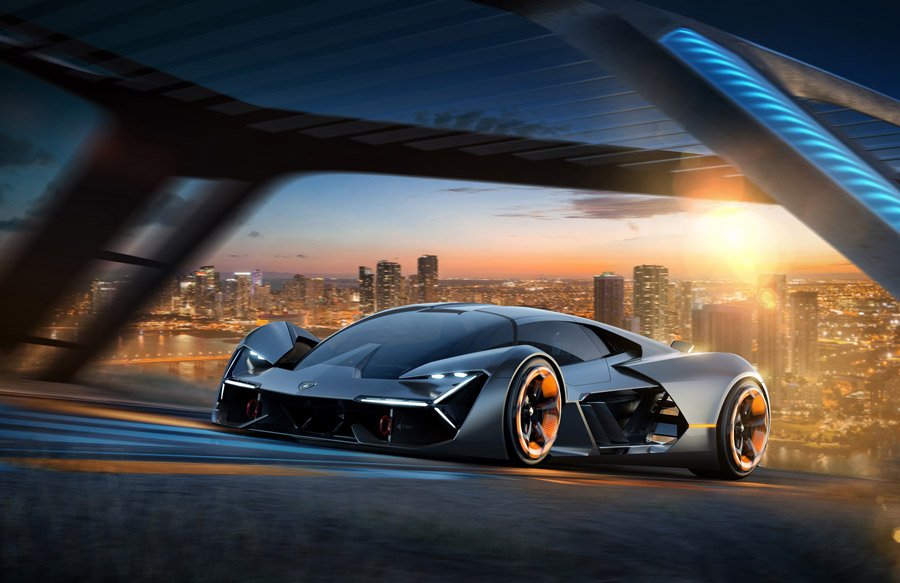 Conceito de carro elétrico da Lamborghini chamado Terzo Millennio.