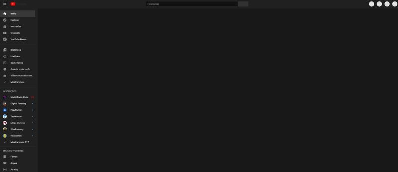 YouTube com problemas