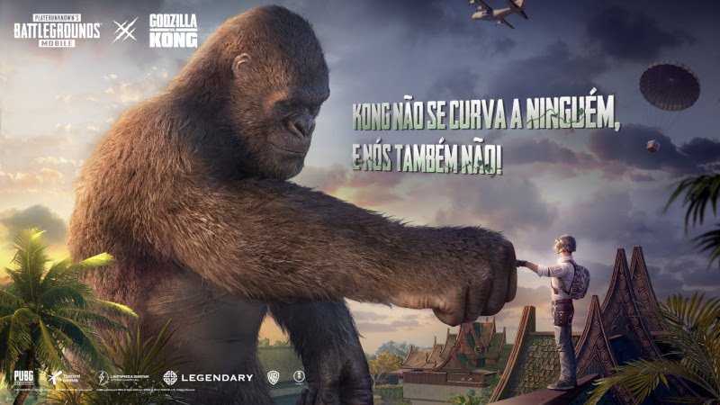 Imagem de divulgação da atualização King Kong vs Godzilla em PUBG Mobile