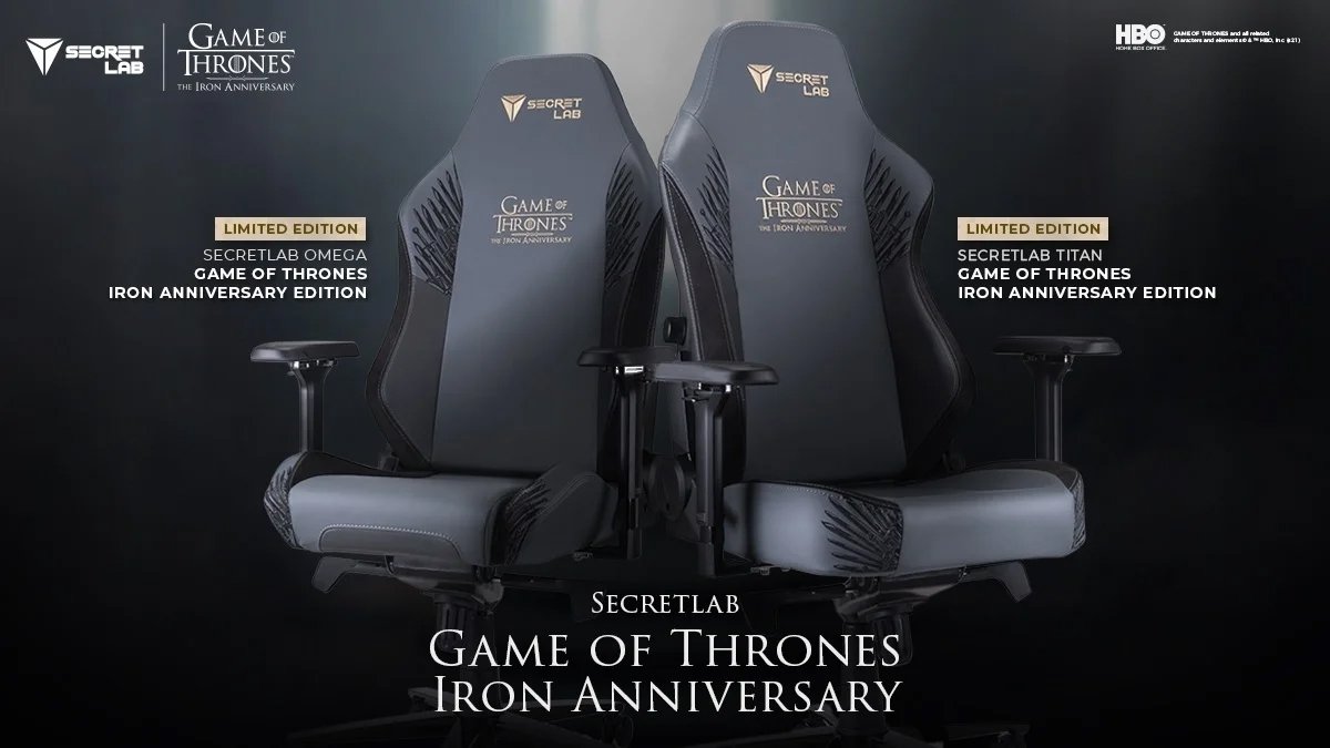 Cadeira gamer da Secretlab com temática Game of Thrones