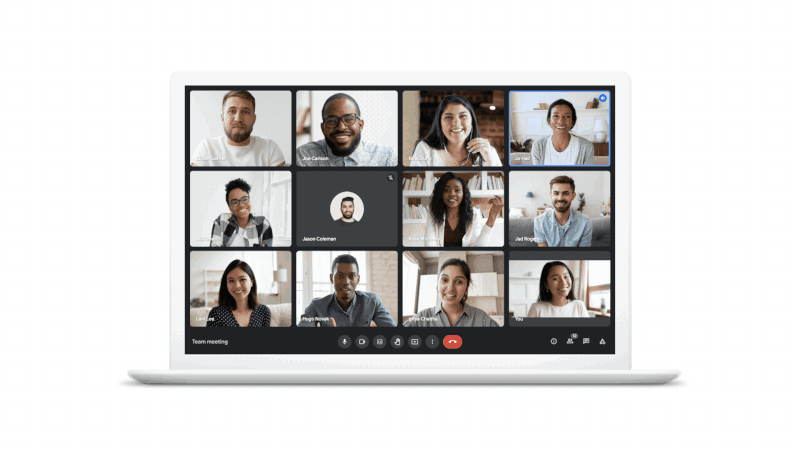 Novo design do Meet é pensado para reuniões maiores.