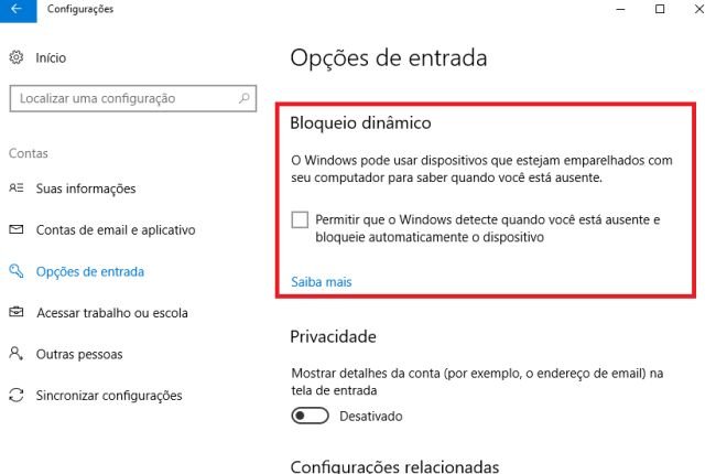 Bloqueie o PC automaticamente.