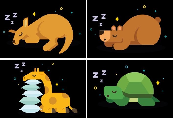 A classificação com base em desenhos e animais.