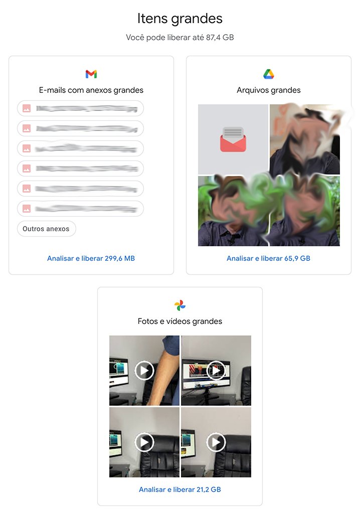 Google One armazenamento