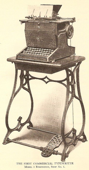 Uma ilustração de registro da máquina Remington.